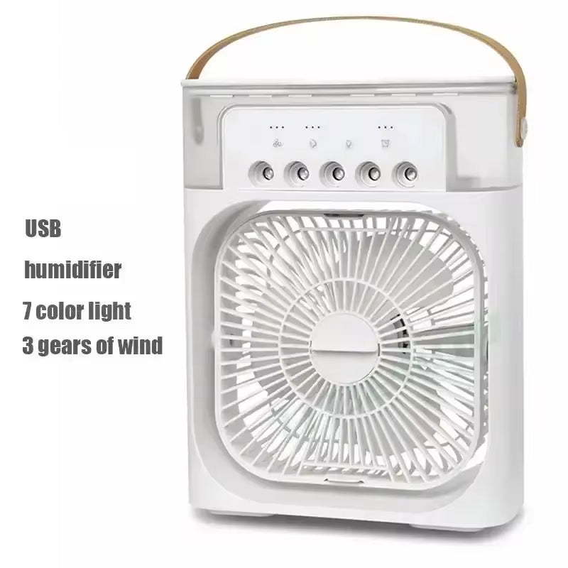 Fan Air Humidifier LED Night Light Portable Air Conditioner .