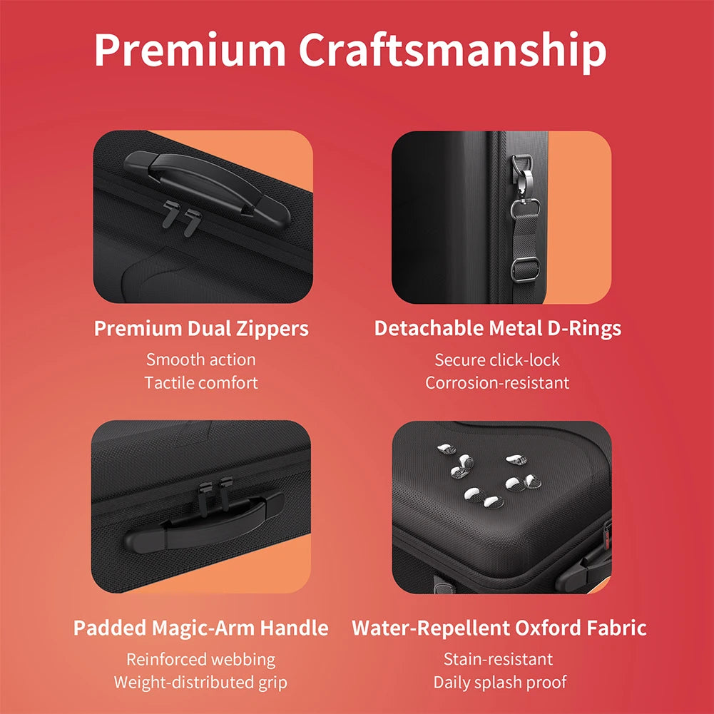Portable Carrying Case for Switch 2 Waterproof Nylon Protective Case Large Capacity Shoulder Bag Wirh Handle Game Accessories