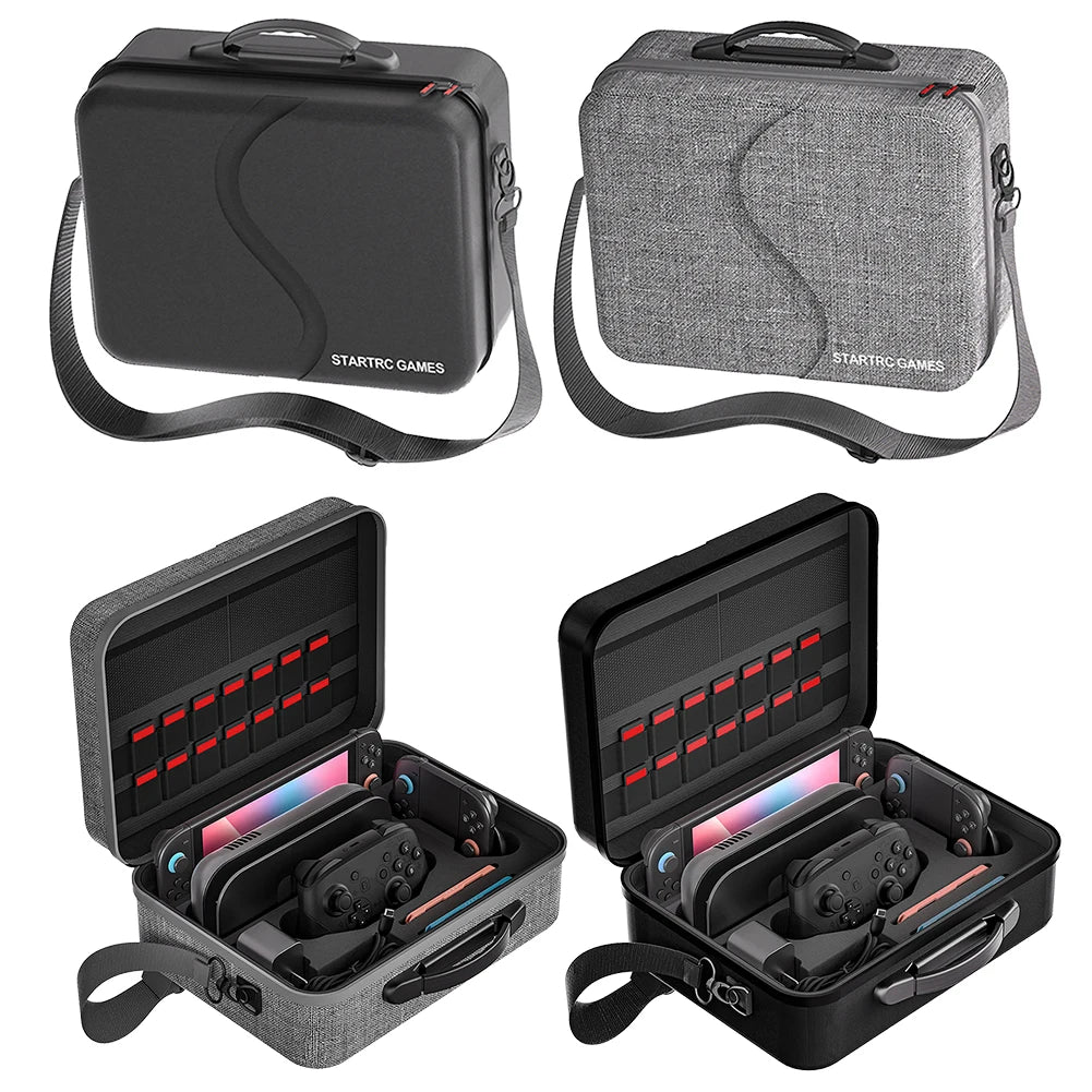 Portable Carrying Case for Switch 2 Waterproof Nylon Protective Case Large Capacity Shoulder Bag Wirh Handle Game Accessories
