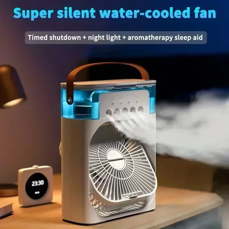 Fan Air Humidifier LED Night Light Portable Air Conditioner .