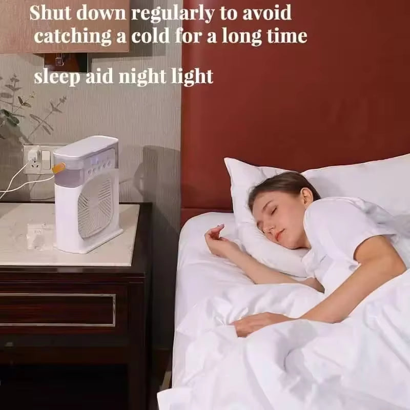 Fan Air Humidifier LED Night Light Portable Air Conditioner .